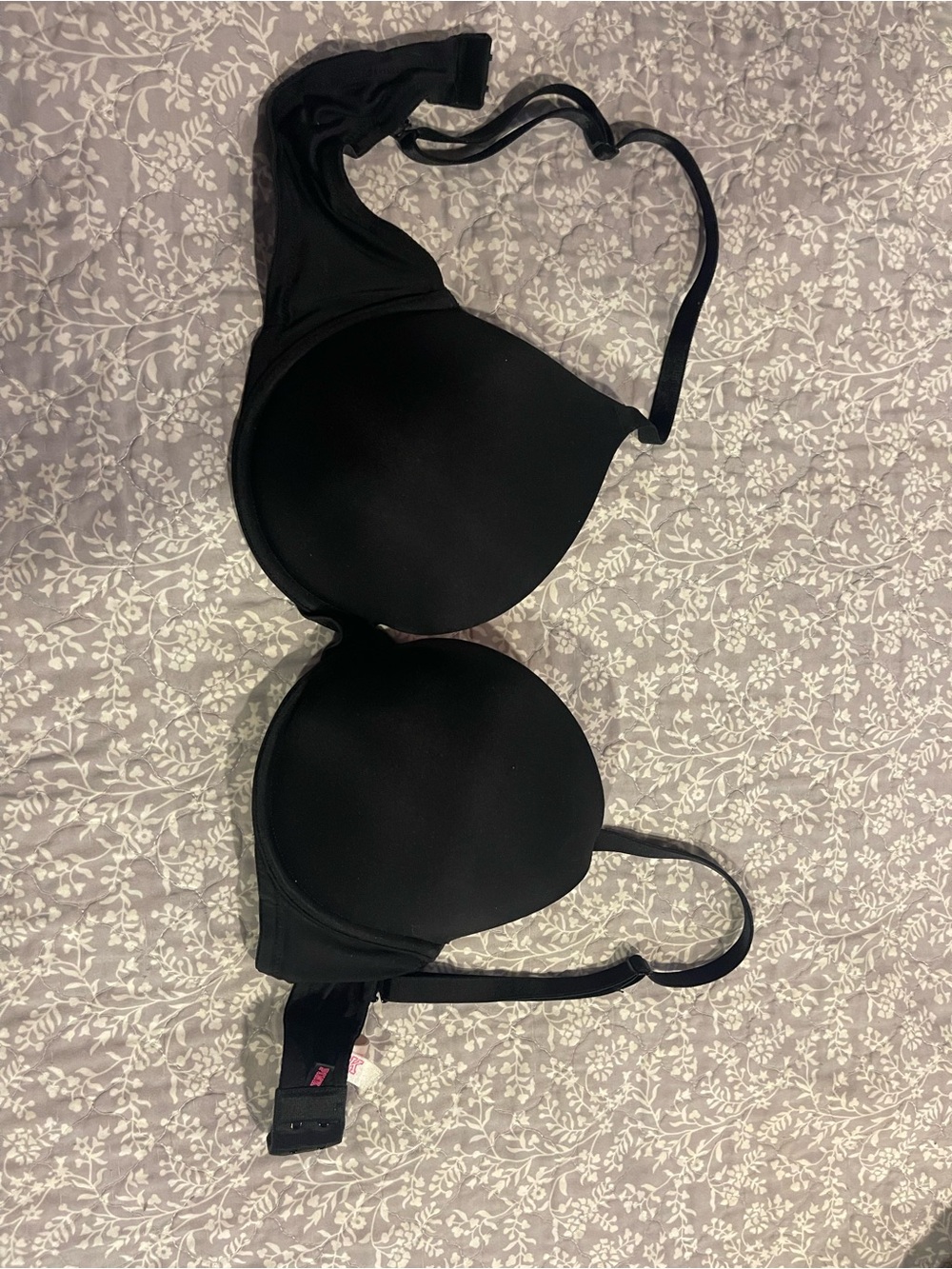 PINK Victoria's Secret Black Bra with Pink Logo